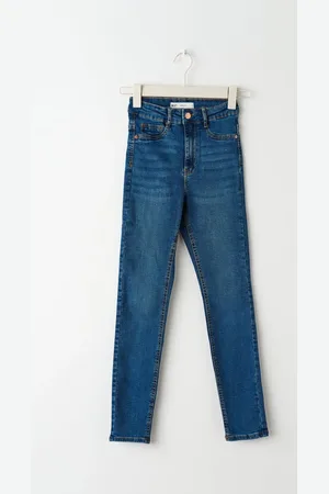 Gina Tricot Molly petite high w jeans - Highwaist farkut - Liila - XXS - Naiset