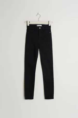 Gina Tricot Molly petite high w jeans - Highwaist farkut - Musta - XXS - Naiset