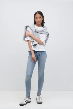 Gina Tricot Molly high waist jeans - Highwaist farkut - Sininen - XXL - Naiset