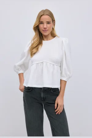 Gina Tricot Peplum blouse - Puserot - Valkoinen - XS - Naiset