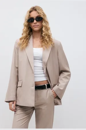 Gina Tricot Relaxed blazer - bleiserit - beige - 44 - Naiset