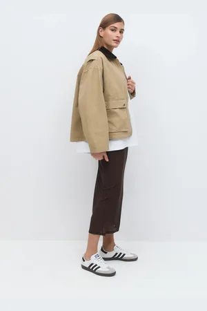 Gina Tricot Sheer midi skirt - Hameet - Ruskea - XL - Naiset