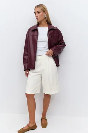 Gina Tricot Long bermuda shorts - Shortsit - Valkoinen - 42 - Naiset
