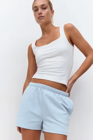 Gina Tricot Sweat shorts - Collegeshortsit - Sininen - XXL - Naiset