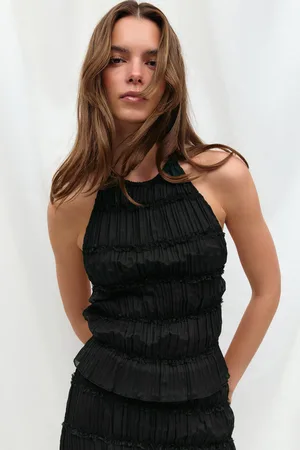 Gina Tricot Open back top - Topit - Musta - L - Naiset