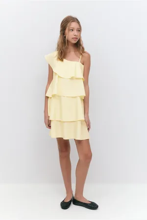 Gina Tricot Y one shoulder dress - mekot - Keltainen - 170 - Tyttö