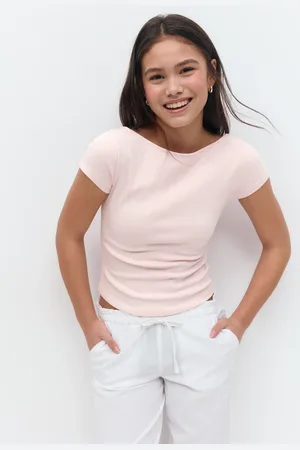 Gina Tricot Y boatneck top - yläosat - Pinkki - 170 - Tyttö