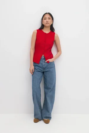 Gina Tricot Baggy wide jeans - Baggy & loose jeans - Sininen - 44 - Naiset