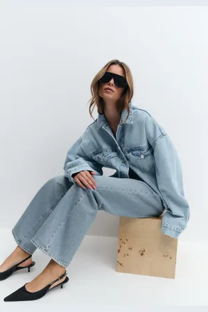 Gina Tricot Loose denim jacket - farkkutakit - Sininen - M - Naiset