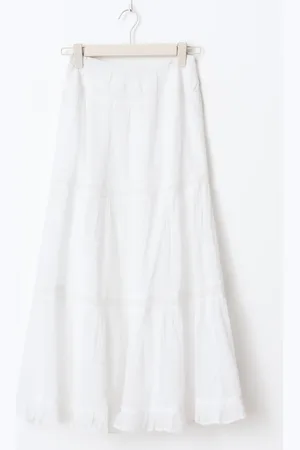Gina Tricot Y scandi maxi skirt tall - Hameet - Valkoinen - 158/164 - Tyttö
