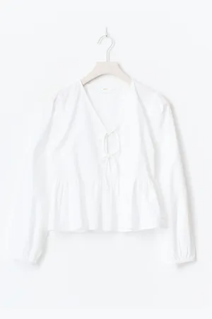 Gina Tricot Y puff sleeve blouse - yläosat - Valkoinen - 170 - Tyttö