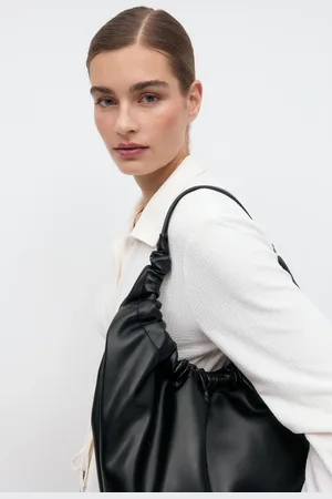 Gina Tricot Gathered tote bag - Olkalaukut - Musta - ONESIZE - Naiset