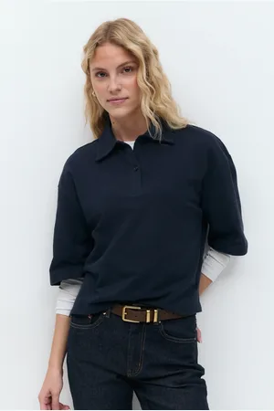 Gina Tricot Polo top - pikeepaidat - Sininen - XL - Naiset
