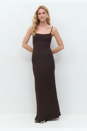 Gina Tricot Maxi slip dress - Maksimekot - Ruskea - XL - Naiset