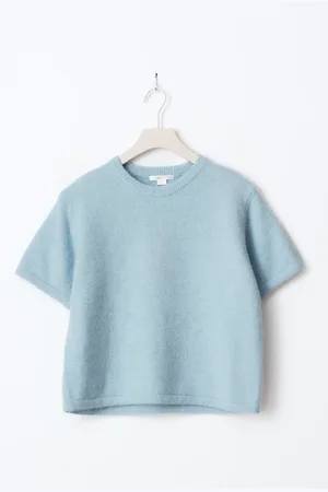 Gina Tricot Y kn short sleeve top - neuleet - Sininen - 170 - Tyttö