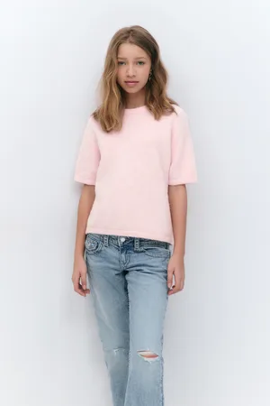 Gina Tricot Y kn short sleeve top - neuleet - Pinkki - 170 - Tyttö