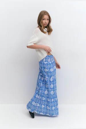 Gina Tricot Y iconic boho maxi skirt - Hameet - Sininen - 170 - Tyttö