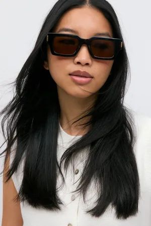 Gina Tricot Classic square sunglasses - Aurinkolasit - Ruskea - ONESIZE - Naiset