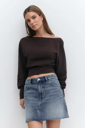 Gina Tricot Short denim skirt - farkkuhameet - Sininen - 44 - Naiset