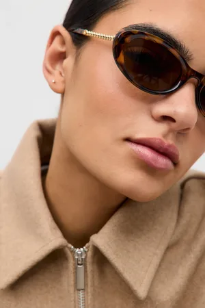 Gina Tricot Chain detail sunglasses - Aurinkolasit - beige - ONESIZE - Naiset