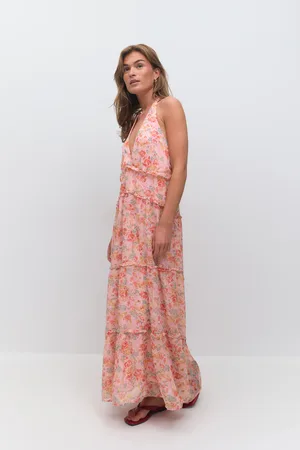 Gina Tricot Halterneck maxi dress - Maksimekot - Pinkki - 46 - Naiset