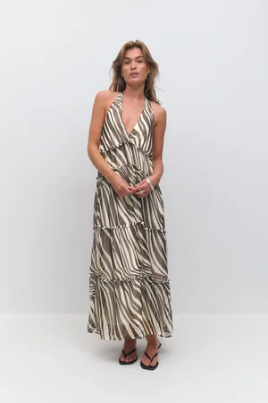 Gina Tricot Halterneck maxi dress - Maksimekot - Musta - 46 - Naiset