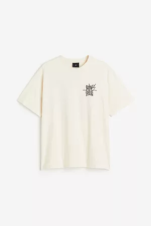 H&M Miehet Paidat - Painokuvallinen T-paita Relaxed Fit