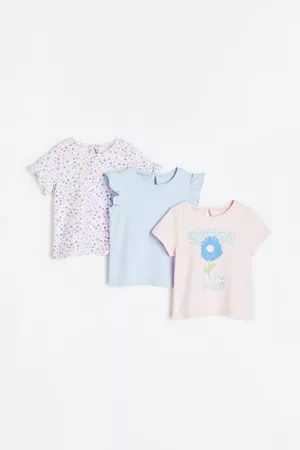 H&M Tytöt Paidat - 3 kpl puuvillapuseroita