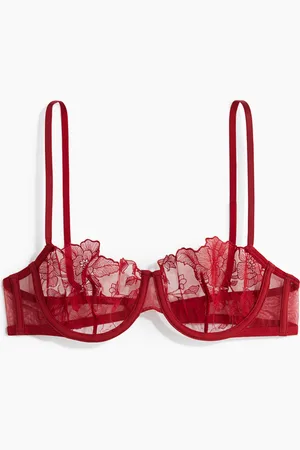 H&M Kirjaillut balconette-rintaliivit