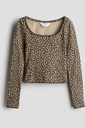 H&M Ribattu nirkkoreunainen pusero