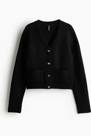 H&M Lyhyt tiheäneuloksinen takki