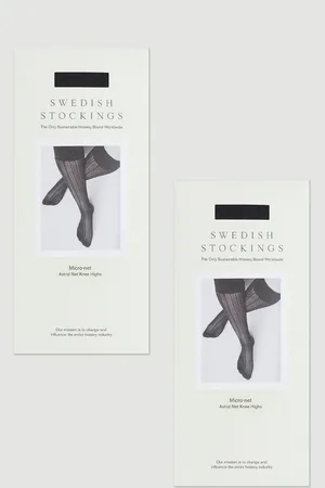 H&M 2-pack Astrid Net Polvisukat Micro-net - Musta