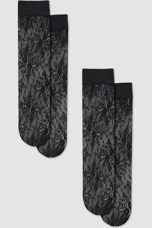 H&M 2-pack Rosa Lace Polvisukat