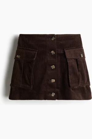 H&M Vakosamettinen minihame