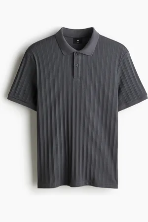 H&M Kuviopintainen trikoinen pikeepaita Slim Fit