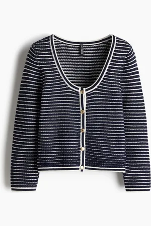 H&M Syväuurroksinen kuvioneuletakki