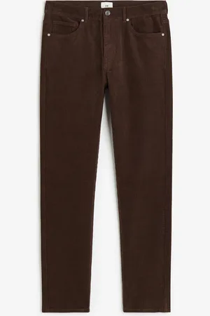H&M Vakosamettiset housut Slim Fit
