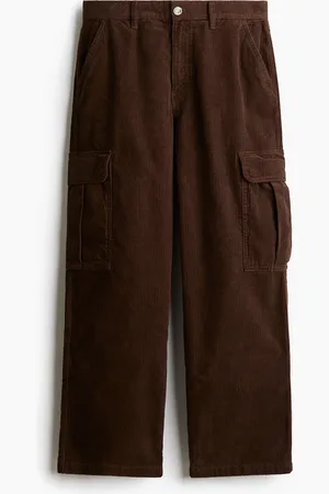 H&M Vakosamettiset cargohousut Loose Fit