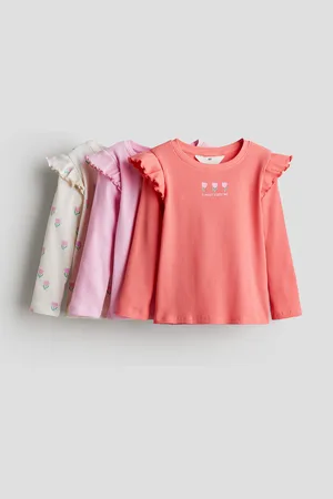 H&M 3 kpl röyhelöreunaisia trikoopuseroita