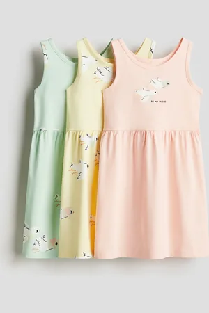 H&M 3 kpl printtipuuvillamekkoja
