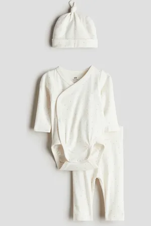 H&M Kolmiosainen puuvillatrikoinen setti