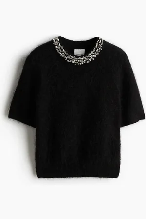 H&M Strassikoristeinen mohairsekoitteinen pusero