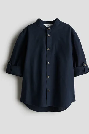 H&M Linen-blend grandad shirt