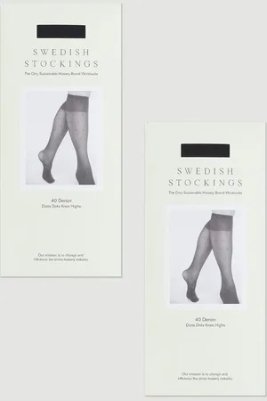 H&M 2-pack Doris Dots Polvisukat 40 Den - Musta