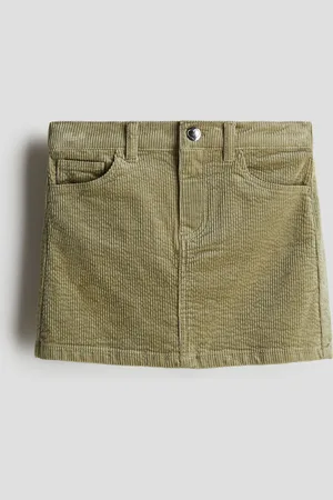 H&M Puuvillavakosamettinen hame