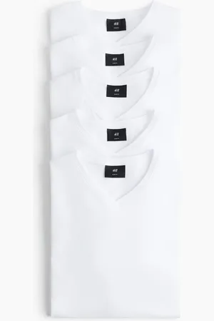 H&M 5 kpl v-aukkoisia T-paitoja Slim Fit