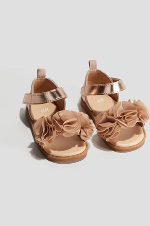 H&M Kukkakoristeiset sandaalit - Beige