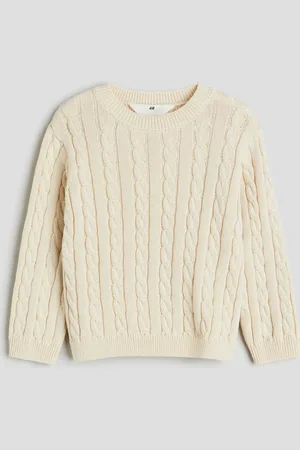 H&M Puuvillainen palmikkoneulepusero
