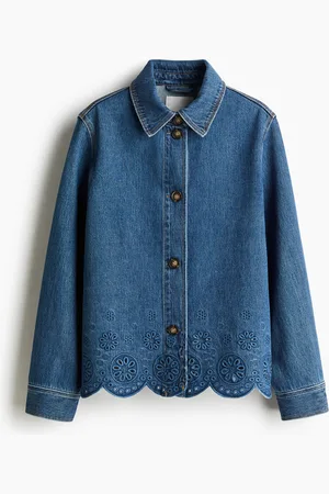 H&M Broderie anglaise -koristeinen farkkutakki