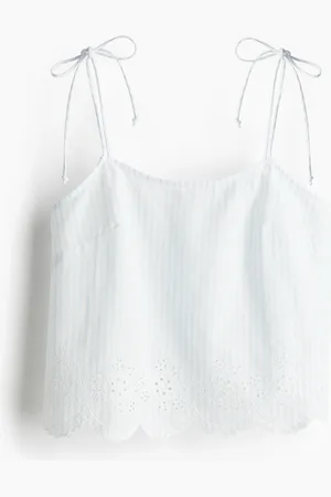 H&M Kirjailtu solmuolkaiminen toppi